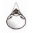 Pabst Pewter Framed Wall Mirror with Decorative Chain and Antique Finish-1458741698