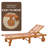 Aurelius Folding Chaise Lounge Chair Recliner with Wheels, Acacia Wood Frame - Teak Colo