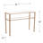 Jaymes Gold Metal And Glass Console Table