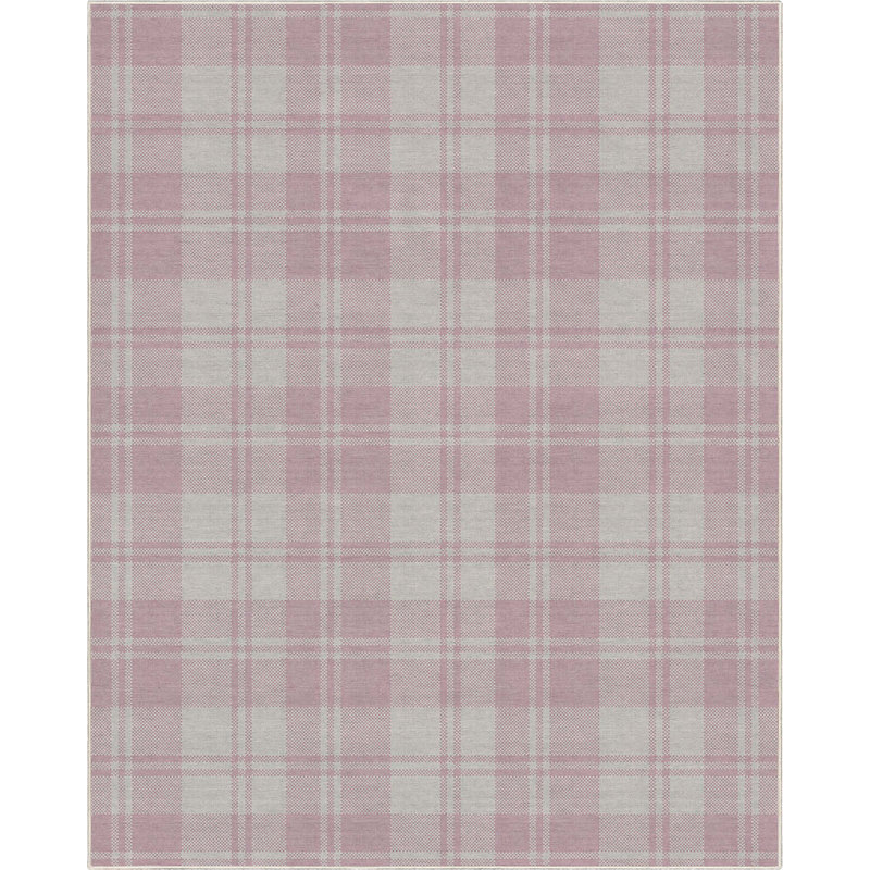Tapis rose à motif géométrique Kehr, Rectangle 5 pi x 7 pi
