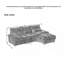 Canapé modulaire profond de 99 po en forme de nuage, canapé modulaire confortable en forme de L en chenille pour salon, canapé rembourré à 4 places avec repose-pieds mobile-798449715