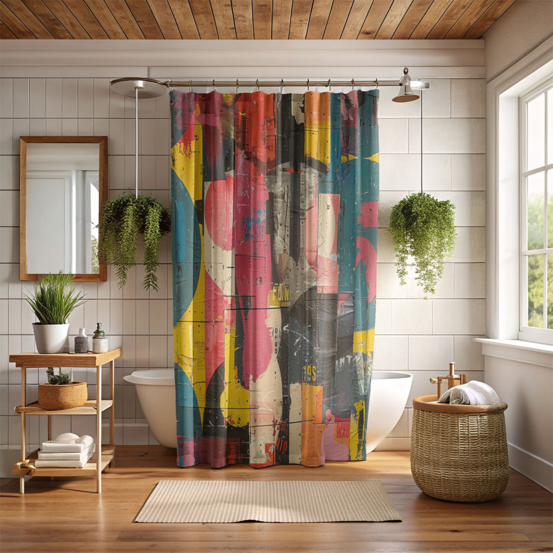 Wild Blend - Premium Shower Curtain, 74"H x 71"W