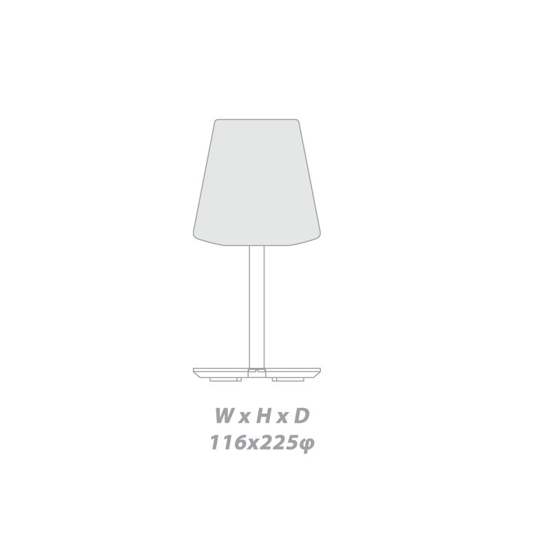 Bramah Table Lamp, Pale Gold, 8.85" H X 4.56" W x 4.56" D