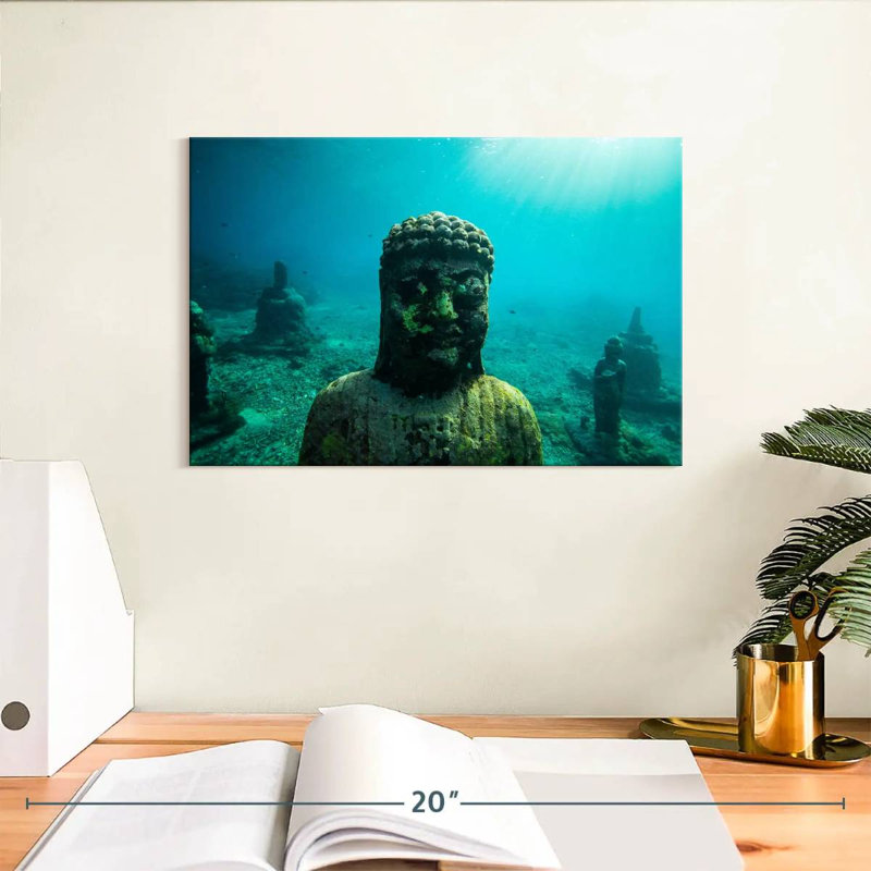 Bouddha sous l'eau Javetta, H 8 po x l 12 po