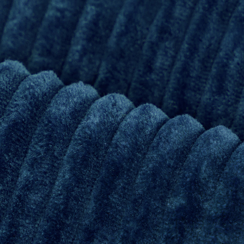 Canapé modulaire de Boneless, Velours côtelé bleu, Orienté à droite