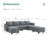 Modular Sectional Sofa U Shaped Couch Reversible Sofa Couch With Storage Seat-777081621