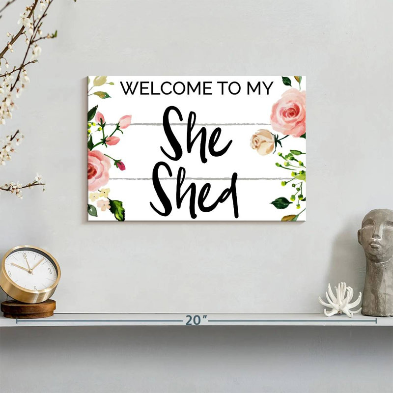She Shed Set I, H 8 po x l 12 po