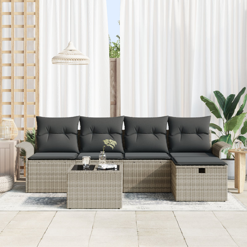 251cm Wide Patio Sofa with Cushions