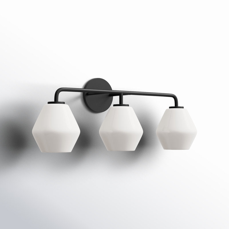 Rooks 3 - Light Dimmable Vanity Light, Midnight Black, White