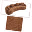 Canapé modulaire rembourré en chenille 3 places sans cadre Modern Modern-1602406567