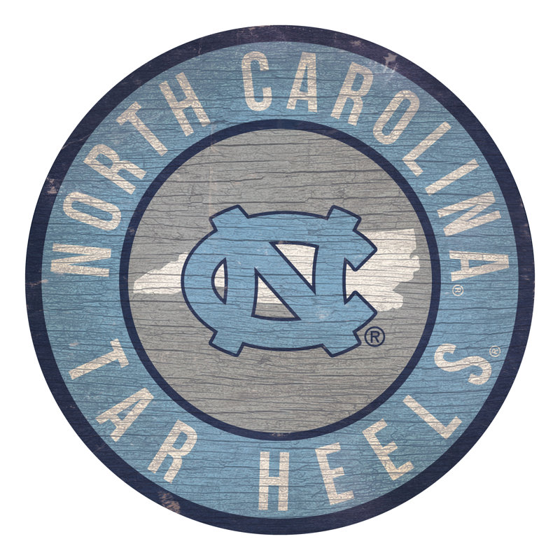 Ncaa, impression sur bois, Tar Heels de la Caroline du Nord à Chapel Hill