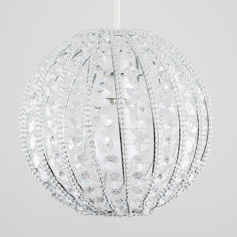 20.5 cm H Round Pendant Shade ( Clip On ) in Clear
