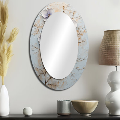 Miroir mural mauve pétunias fleurissant mauve I