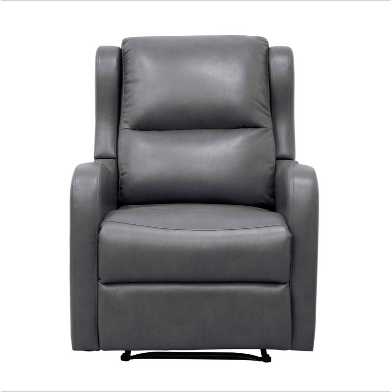 Faux Leather Upholstery Gray Reclining Chair 1Pc Living Room Furniture Comfort Seating, Gray
