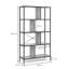 Lizette 80cm W Metal Standard Bookcase-50585058-131446695