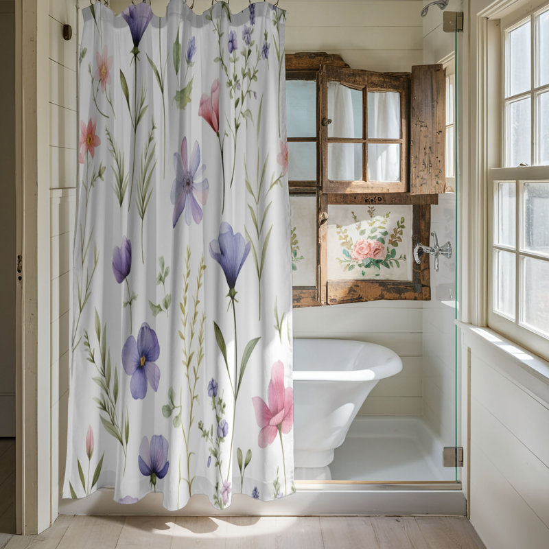 Rideau de douche Meadow Flower - Premium, H 74 po x l 71 po