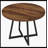 31.5" Dining Table, Industrial Kitchen Dinner Table With Metal Base