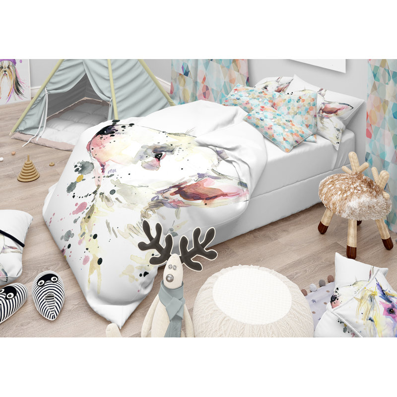 Ensemble de housse de couette moderne et contemporaine, Housse simple + 1 taie décorative