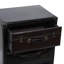 Armoire rétro en similicuir brun foncé Iinden