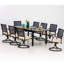 Ensemble repas d'extérieur avec chaises pivotantes et table extensible 9 pièces Williamsburg