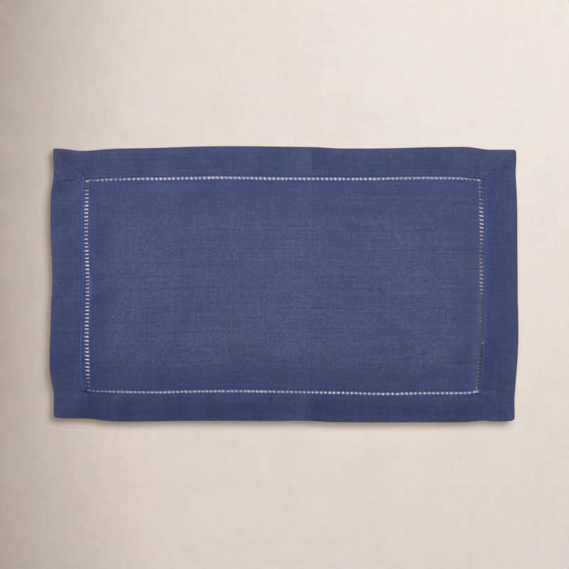 Emmeline Polyester Rectangle Placemat, Blue