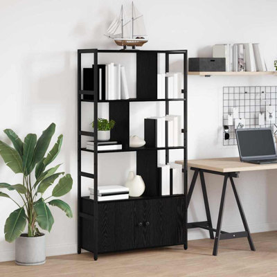 Bookshelf Engineered Wood Freestanding Tiered Home Shelving Living Room
