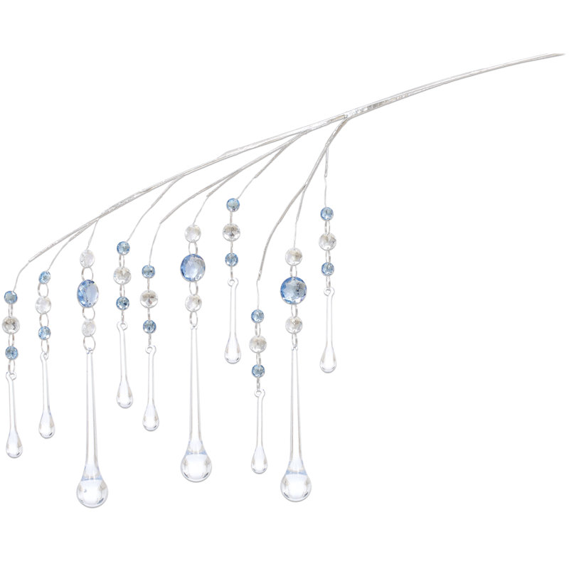 Teardrop Jeweled Hanging Spray - 26 Inches Set Of 12
