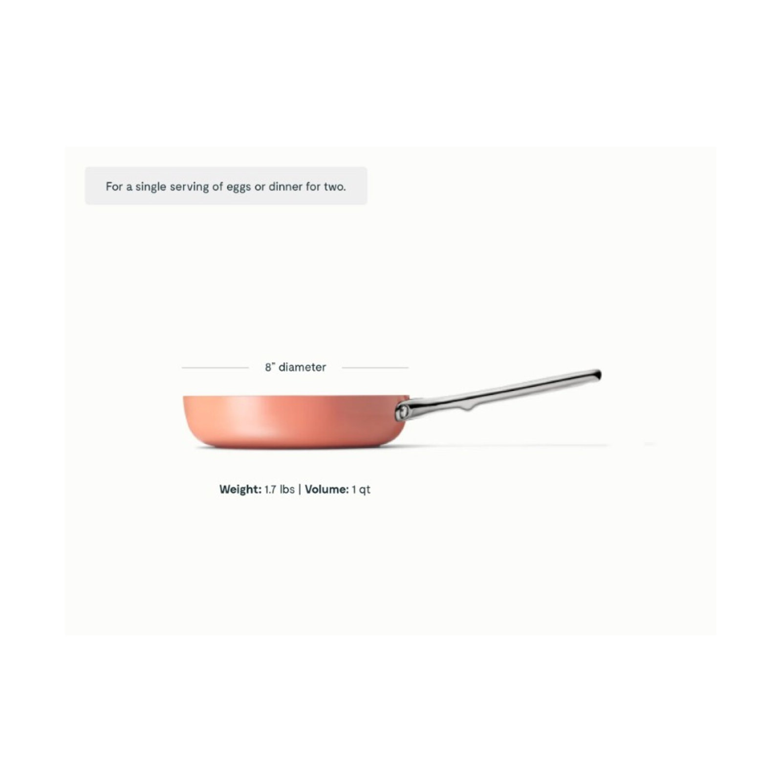 Caraway Nonstick Ceramic Fry Pan, 8", Perracotta