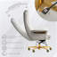 Fauteuil de bureau Kinnls Cellier Massage, fauteuils de direction modernes en cuir véritable pour bureaux, fauteuils inclinables ergonomiques de bureau, verrou inclinable à hauteur réglable, blanc-101602212