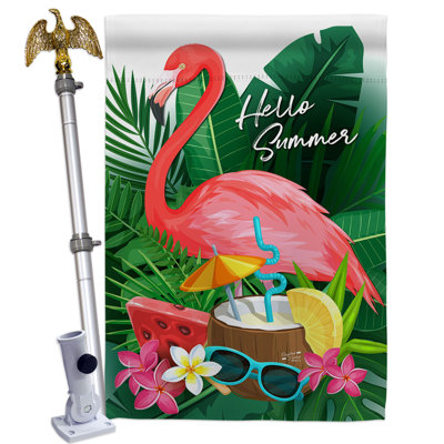Double Sided 40'' H x 28'' W Polyester Flag Set