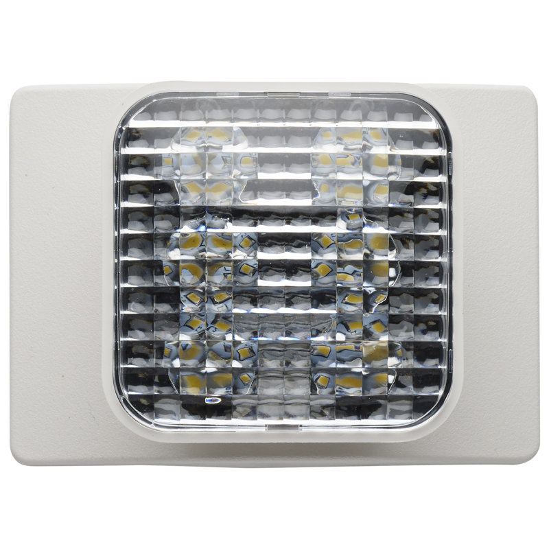 White Low-Voltage Single Head Emergency Light