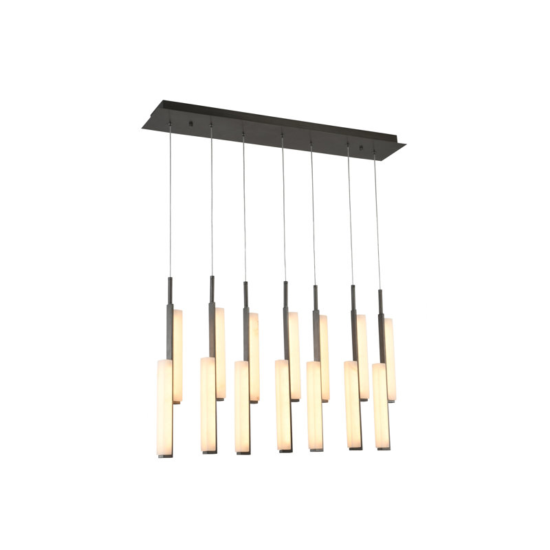 Linear Island Pendant - Forged Bronze