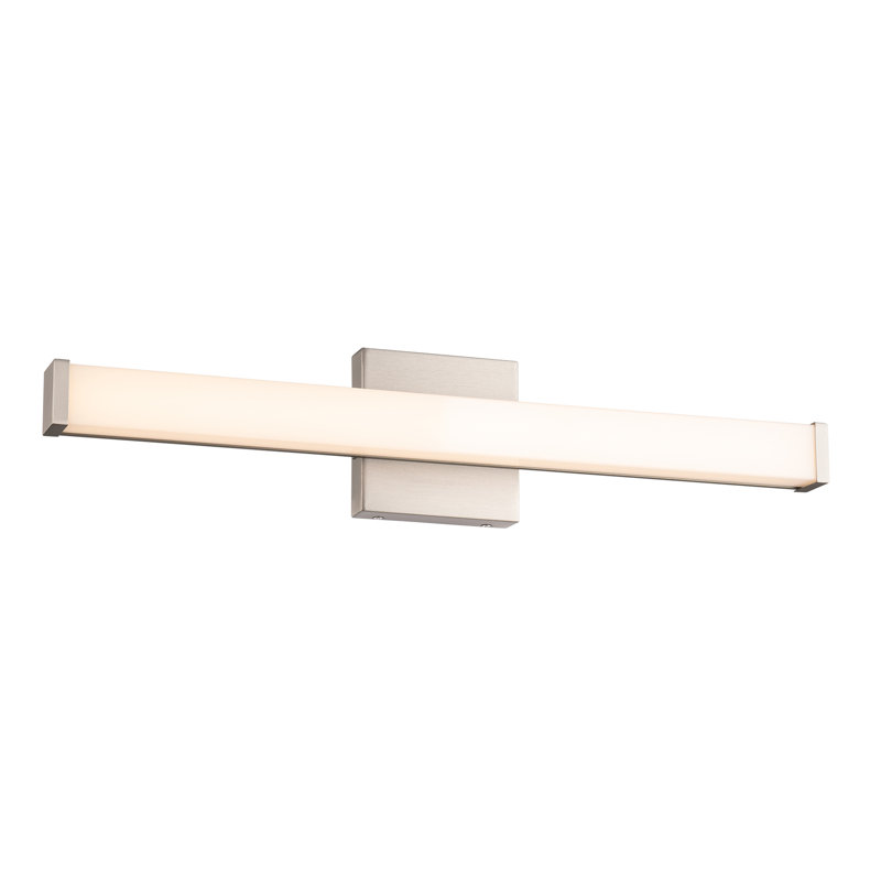 Slim 24" Dimmable LED Bath & Vanity Light, Brushed Nickel