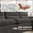 6-Piece 141'' Upholstered U-Shape Sectional