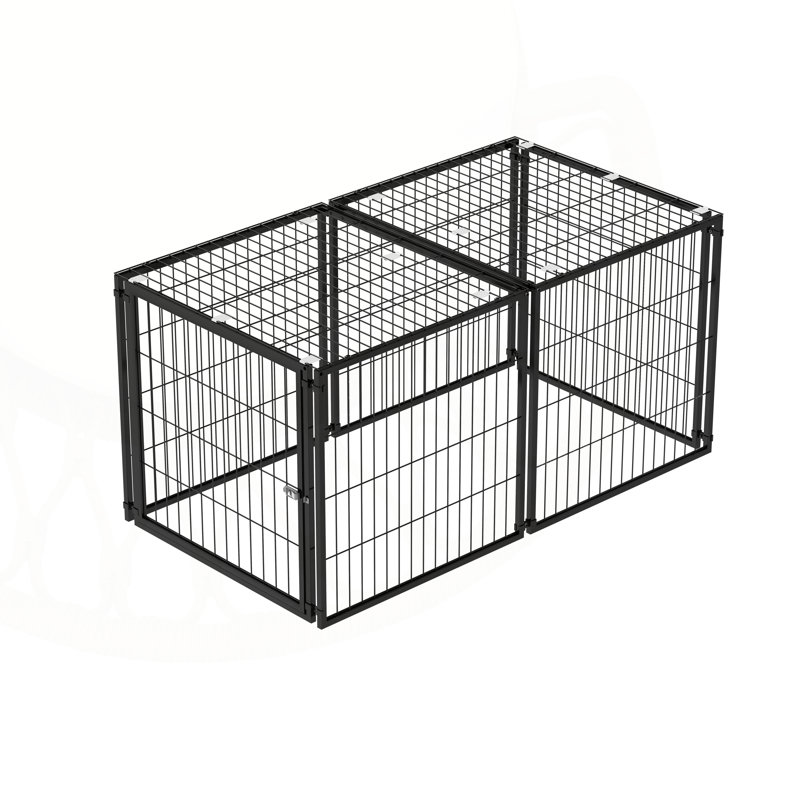 Valorie polyvalente pour chiens de taille moyenne avec parc et plateau, idéale pour une utilisation à l'intérieur