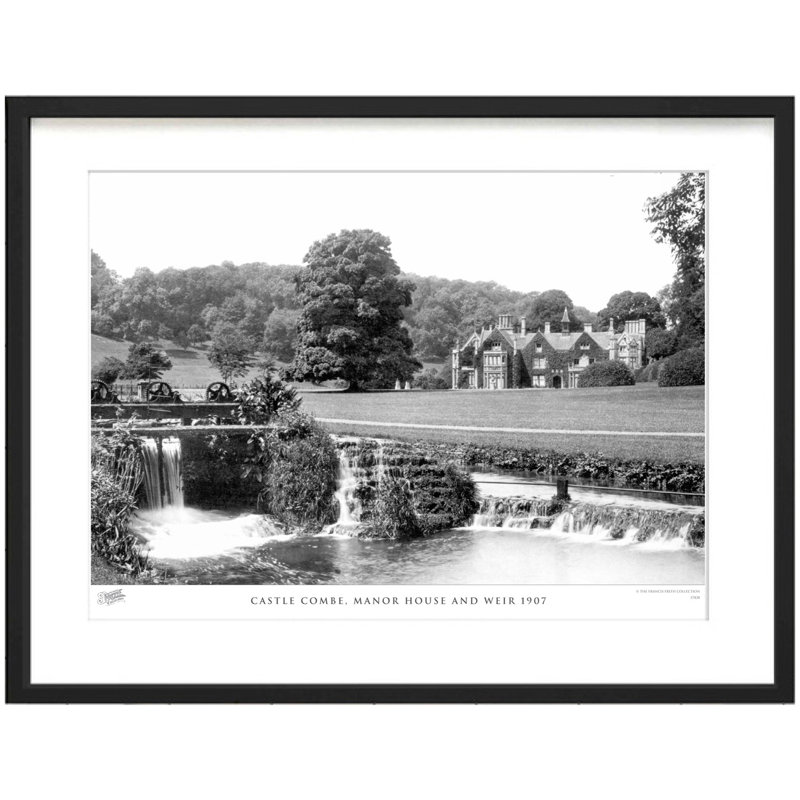 Castle Combe, Manor House And Weir 1907 - Single Picture Frame Print, 45cm H x 60cm W x 2.3cm D