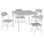 Ensemble de table pliante et 4 chaises pour enfants GarveeHome
