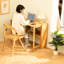 Bureau en bambou pliant, bureau d'ordinateur peu encombrant pour les petits espaces, table d'étude pliable pour chambre à coucher, bureau personnel, dortoir, appartement, couleur naturelle