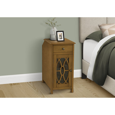 Alexaray Solid Wood End Table with Storage