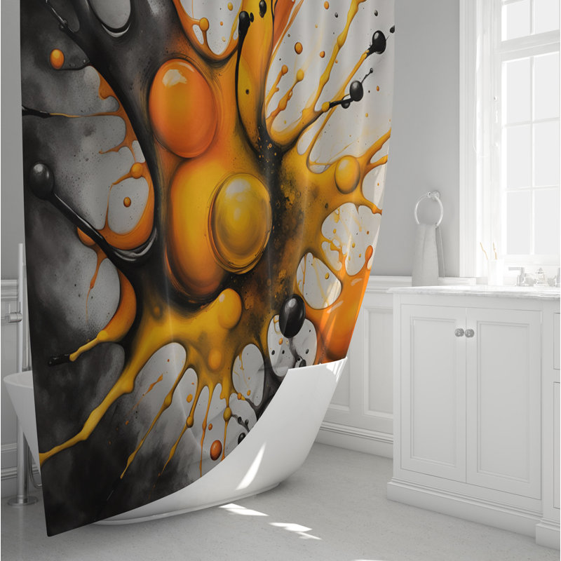 Rideau de douche avec tapis de bain SH01205, H 83 po x l 70 po