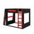 Queen Size Wooden Gaming Bunk Bed With Desk, Shelves,USB And LED Light-384240747-384240756