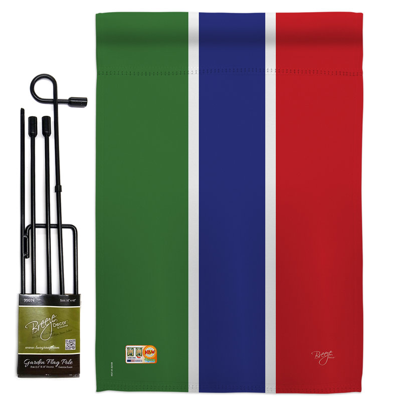 Polyester 2 côtés 18,5 x 13 po gambie ensemble de drapeau