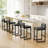 Sturdy Modern Backless Counter Height Bar Stools With Metal Frame And Faux Leather Upholstery-1024372501