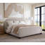 Cora Polyester Upholstered with Solid Oak Dark Cinder Wood Finish King Bed-1913816884