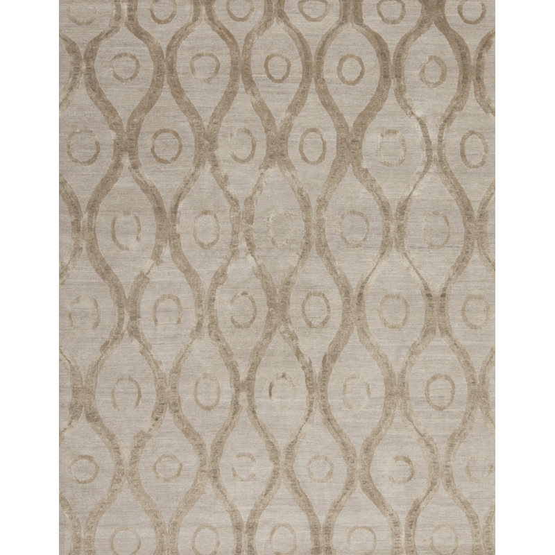 Modern Tibet Hand Knotted Area Rug, Rectangle 4' x 6'