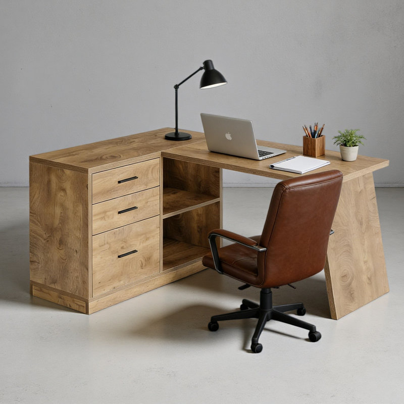 Bureau d'écriture d'angle, bureau en L, bureau d'ordinateur