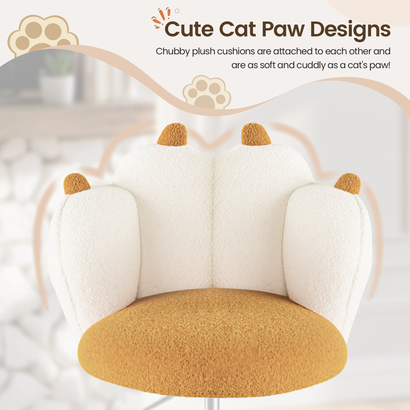 Children's Chair, Yellow/White