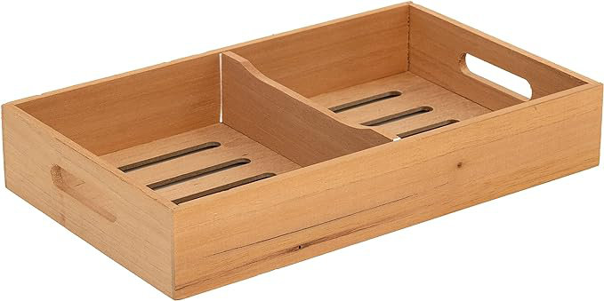Spanish Cedar Tray Cigar Tray, Made with Solid Spanish Cedar, Dimensions 12 5/8" X 7 1/2" x 2 1/8"
