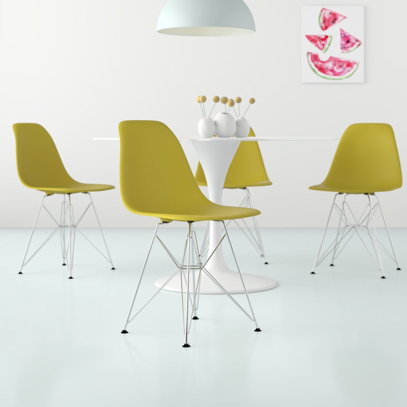 Chaise d'appoint Loie Pays-Bas, Moutarde, Argent argent, 4