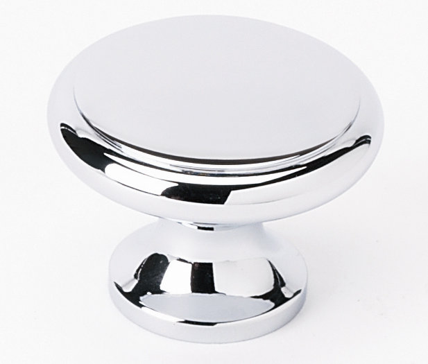 Mushroom Knob, Polished Chrome